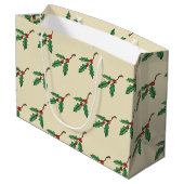 Kerst-Hulst Naambordje Cadeautas (Achterkant Gekanteld)