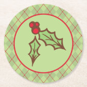Kerst hulst papieren onderzetters (Voorkant)