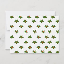 Kerst Hulst Patroon Feestdagenkaart