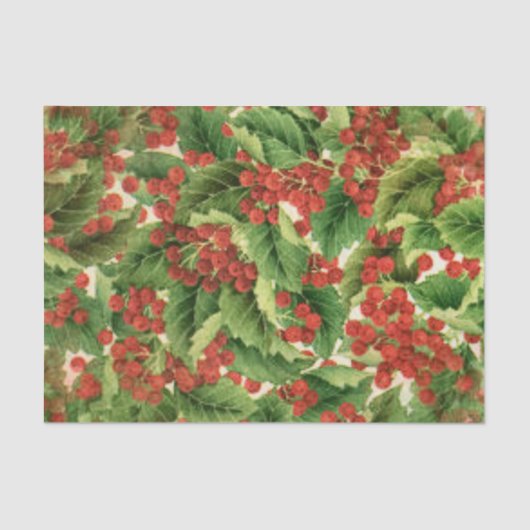 Kerst hulst patroon weefsel papier (Voorkant)