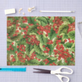 Kerst hulst patroon weefsel papier (Craft)