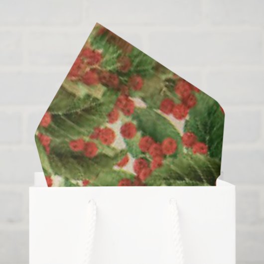 Kerst hulst patroon weefsel papier (Cadeauzakje)