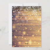 Kerst Hulst Pret Foto Collage Rustiek Hout Feestdagenkaart (Achterkant)