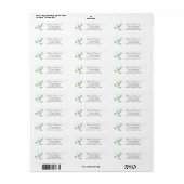 Kerst Hulst Retouradres Etiket (Full Sheet)