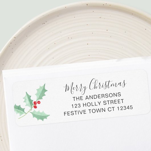 Kerst Hulst Retouradres Etiket