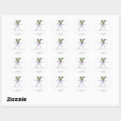 Kerst hulst tak bruiloft feest ronde sticker (Vel)