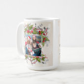 Kerst hulst tak foto mok (Voorkant links)