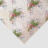 Kerst Hulst Tak Tissue Papier (Detail)
