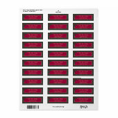 Kerst Hulstbessen Etiket (Full Sheet)