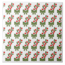 Kerst Hulstbessen & Groene Strik Patroon