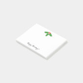 Kerst hulstbladeren en bessen Vakantie Post-it® Notes (Schuin)