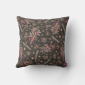 Kerst hulstboeket - Zwart Kussen (Achterkant)