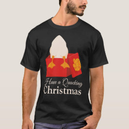Kerst Humor leuke Duck in rode doos T-shirt