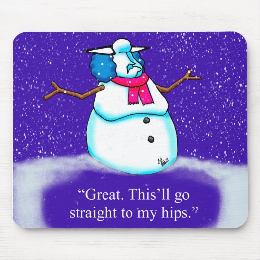 Kerst Humor Mousepad voor haar Muismat (Voorkant)