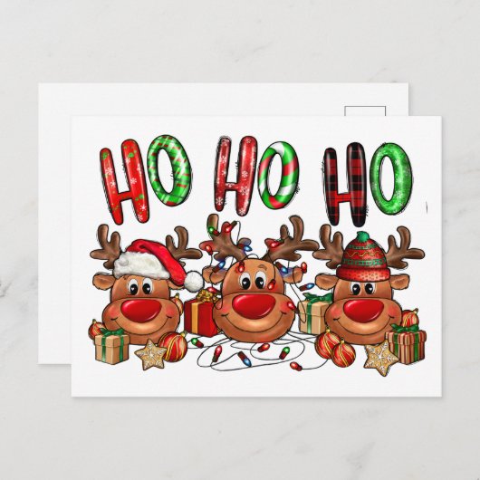 Kerst Humor rendieren Briefkaart (Voorkant / Achterkant)