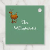 Kerst Humor Vakantie Gift Labels (Achterkant)