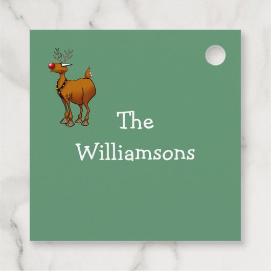 Kerst Humor Vakantie Gift Labels (Achterkant)