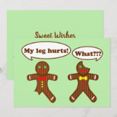 Kerst-Humor voor ontbijt | Groen Feestdagenkaart (Voorkant / Achterkant)