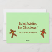 Kerst-Humor voor ontbijt | Groen Feestdagenkaart (Achterkant)