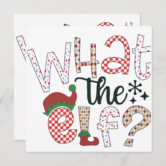 Kerst Humor: Wat de Elf? (Voorkant / Achterkant)