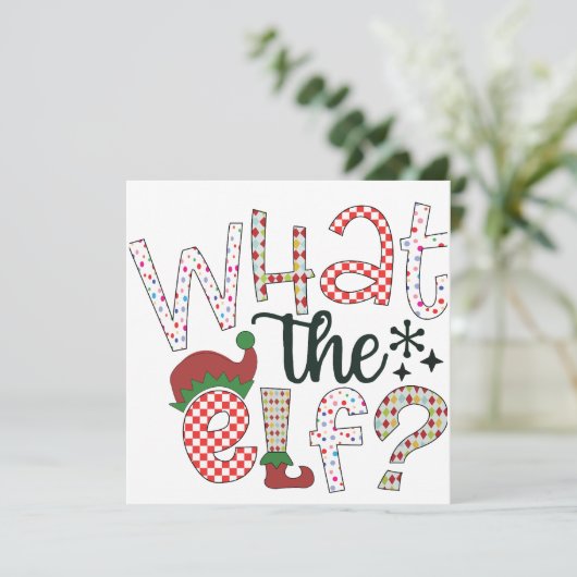 Kerst Humor: Wat de Elf? (Staand voorkant)