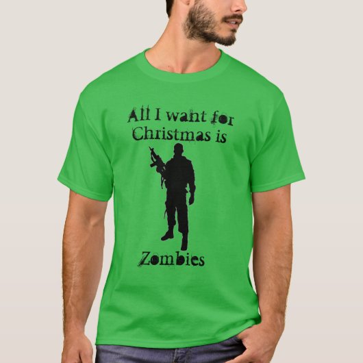 Kerst humor Zombies voor Kerstmis T-shirt (Voorkant)