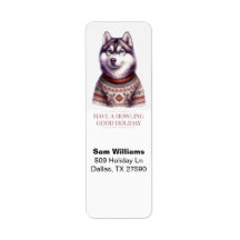 Kerst Husky Aangepast Retouradres