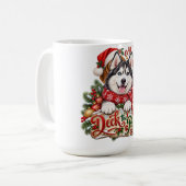 Kerst-Husky-mok met versierde poten Koffiemok (Voorkant links)