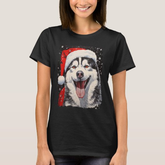Kerst Husky T-shirt (Voorkant)