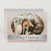 Kerst Huwelijk Bewaar De Datum Uitnodiging (Voorkant / Achterkant)