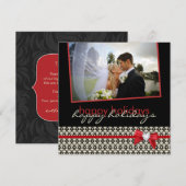 Kerst Huwelijk Dank Je Foto Kaart (Voorkant / Achterkant)