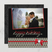 Kerst Huwelijk Dankjewel Fotokaart Bedankkaart (Voorkant / Achterkant)