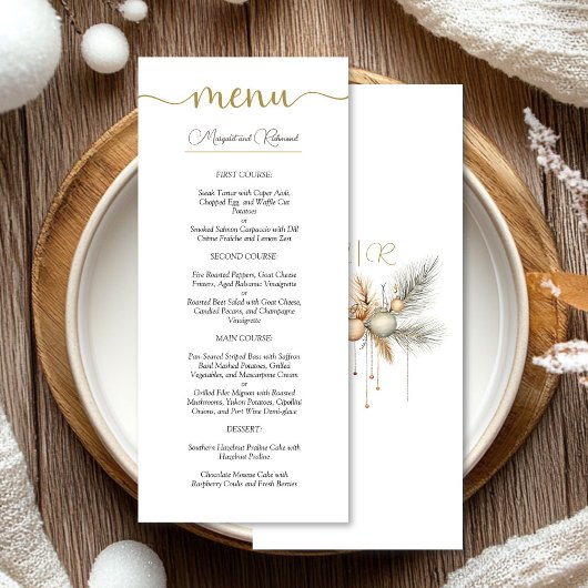 Kerst Huwelijk Elegant Winter Huwelijk Menu
