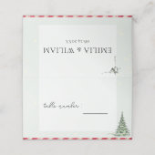 Kerst Huwelijk gast plaats kaart Plaatskaartje (Buitenkant ongevouwen)