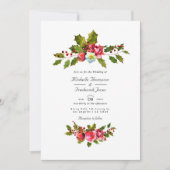 Kerst Huwelijk Hulst QR Code RSVP Kaart (Voorkant)