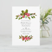 Kerst Huwelijk Hulst QR Code RSVP Kaart (Staand voorkant)