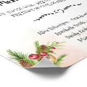 Kerst Huwelijk In Loving Memory Trouwbord Poster (Hoek)