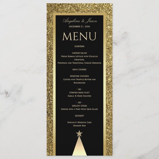 Kerst Huwelijk Menu (Voorkant)