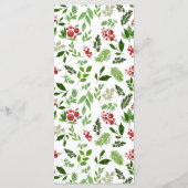 Kerst Huwelijk Menu met Hulst Rode Bes Moderne Sti (Achterkant)