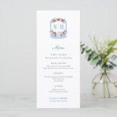 Kerst Huwelijk Monogram Individuele Plaats Namen Menu (Staand voorkant)