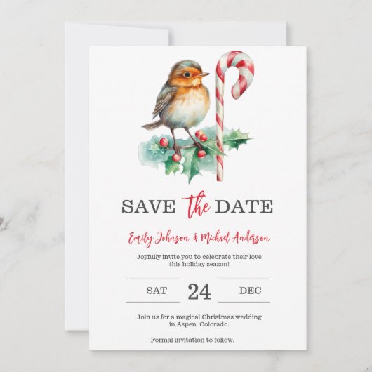 Kerst Huwelijk Save The Date (Voorkant)