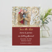 Kerst Huwelijk Save the Date Kaart (Staand voorkant)