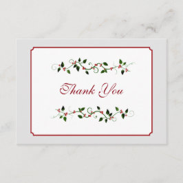 Kerst Huwelijk Trouwkaart Bedankkaart Notitiekaartje