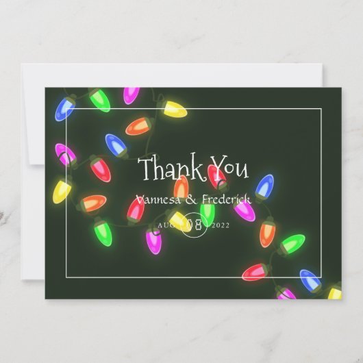 Kerst Huwelijks Dankkaart Bedankkaart (Voorkant)