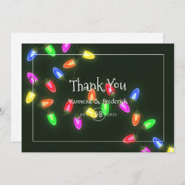 Kerst Huwelijks Dankkaart Bedankkaart