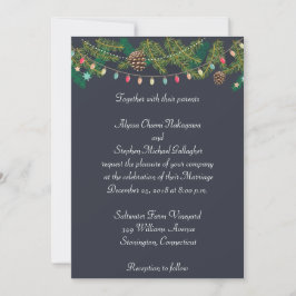 Kerst Huwelijks Krijtbord Huwelijksuitnodiging Kaart