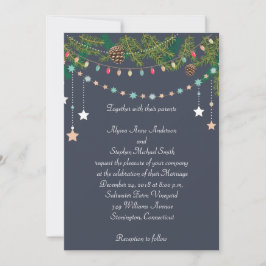 Kerst Huwelijks Krijtbord Huwelijksuitnodiging Kaart