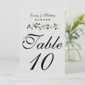 Kerst Huwelijks Tafel Nummer 5X7 Kaart (Staand voorkant)