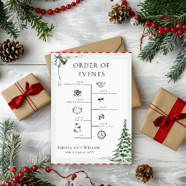 Kerst Huwelijks Tijdschema Order of the Day Kaart