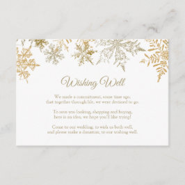 Kerst Huwelijks Wensput, Gouden Sneeuwvlokken Informatiekaartje